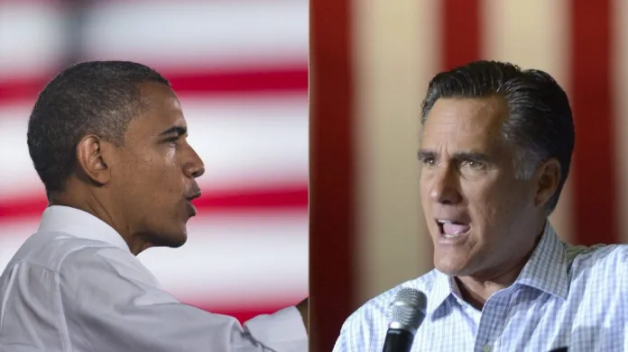 Barack Obama a Mitt Romney