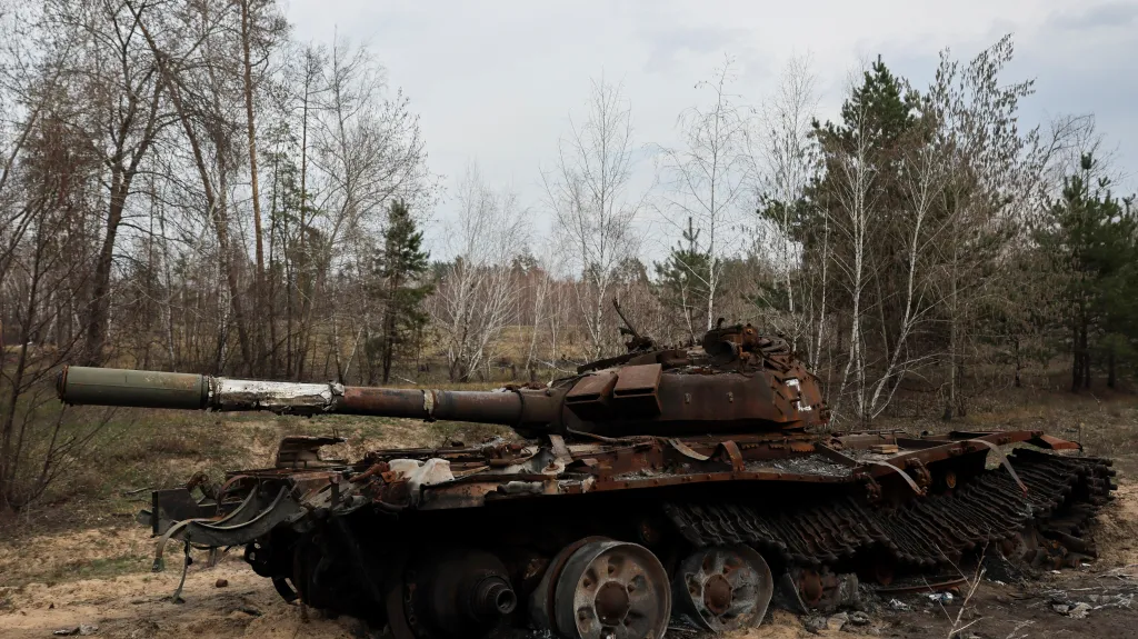 Ruský zničený tank