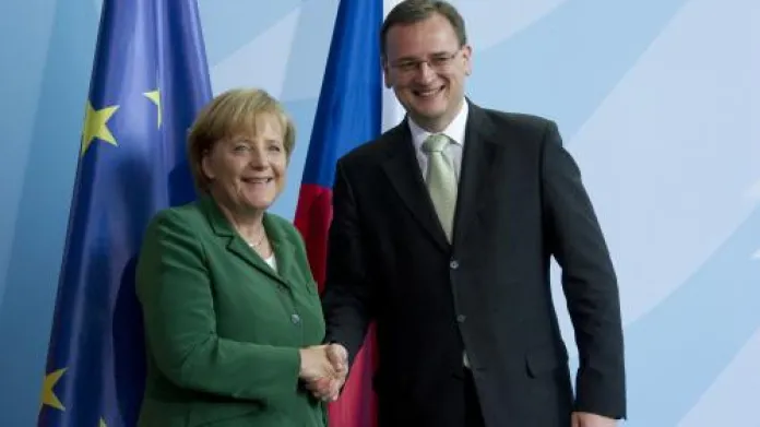 Angela Merkelová a Petr Nečas