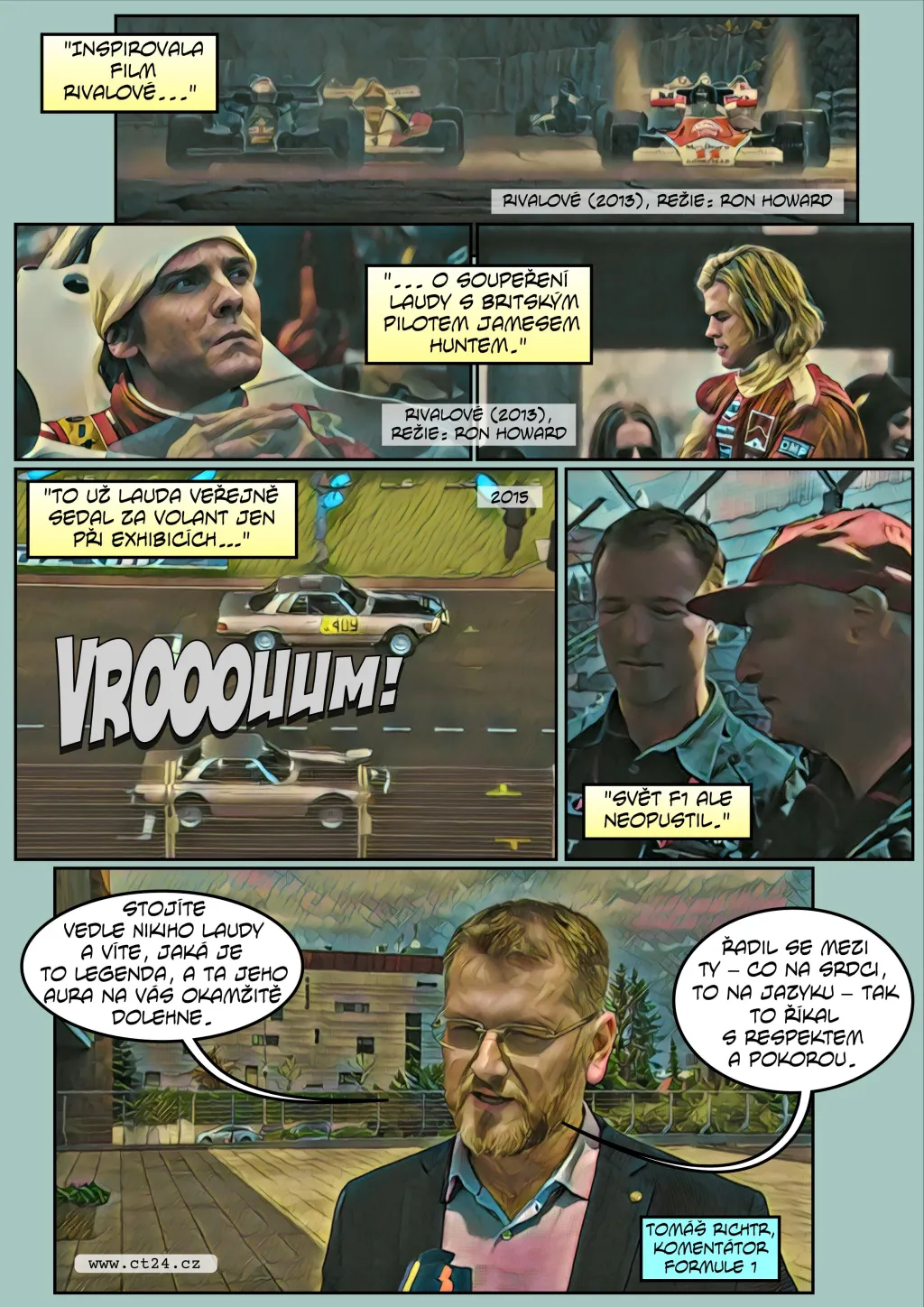 Komiks: Zemřel Niki Lauda