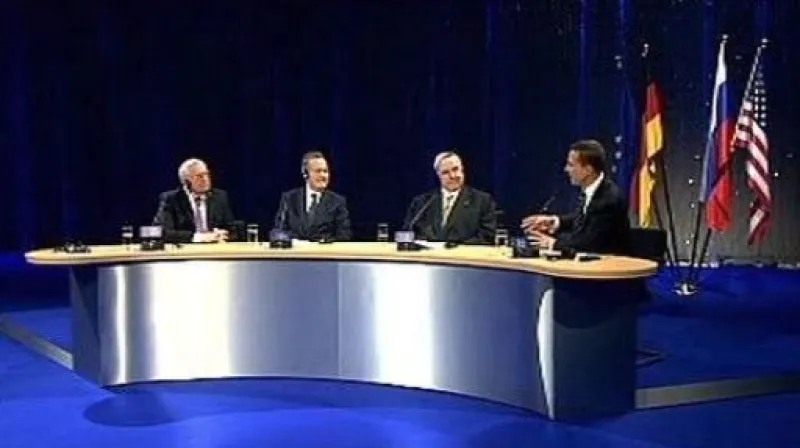 Setkání Kohla, Bushe a Gorbačova