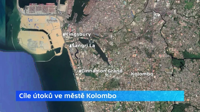 Cíle útoků v Kolombu