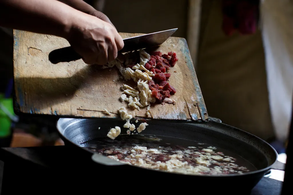 Strava mongolských pastevců sestává především z masa, knedlíků a těstovin.