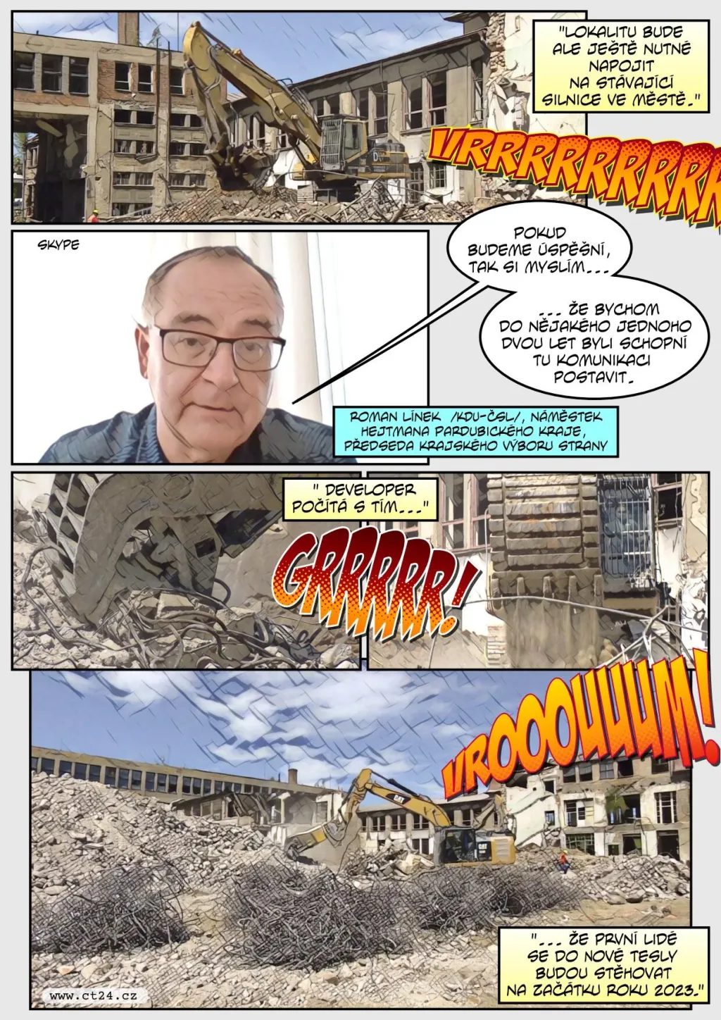 Areál bývalé továrny Tesla jde k zemi