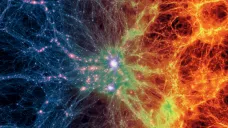 Představa kosmických vláken propojujících galaxie