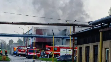 Požár v přerovském podniku Meopta
