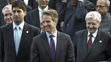 Geithner a Trichet