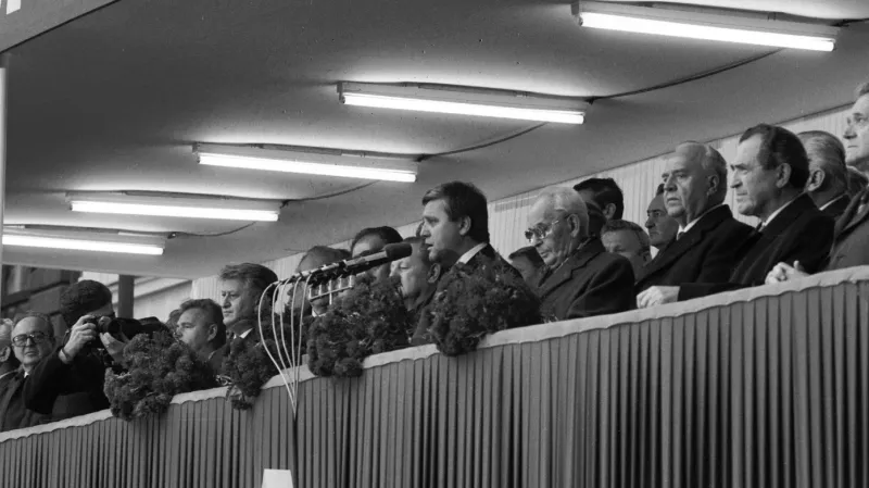 Miroslav Štěpán při projevu k 70. výročí vzniku Československa