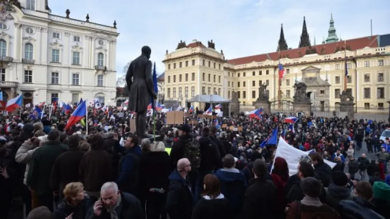 Demonstrace Bloku proti islámu a Úsvitu-NK na Hradčanském náměstí,  Autor: Petrášek Radek,  Zdroj: ČTK
