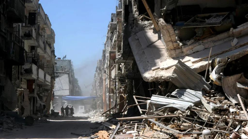 Následky bojů v Sýrii