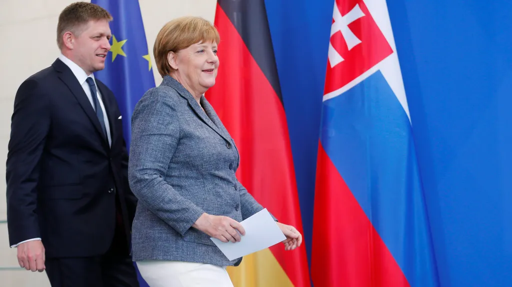 Robert Fico a Angela Merkelová