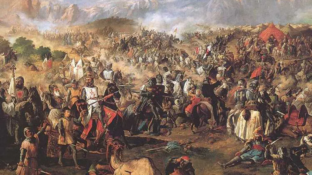 Obraz bitvy od Francisca de Paula Van Halena