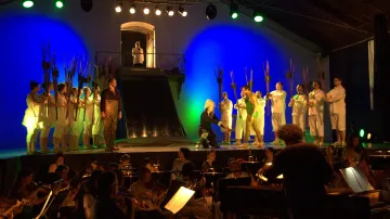 Záběry ze zkoušky