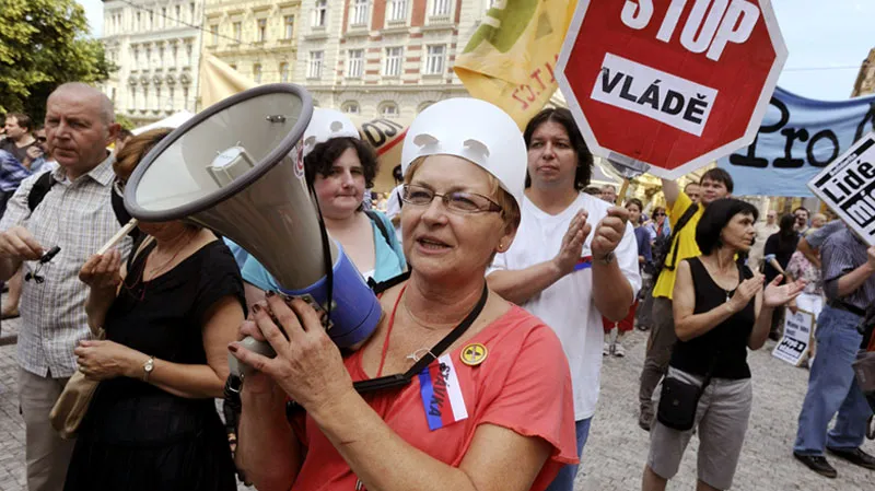Demonstrace na podporu stávky