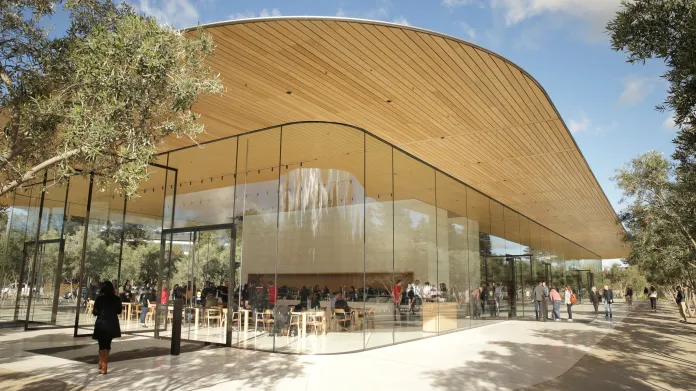 Návštěvnické centrum v novém ústředí Apple v kalifornském Cupertinu