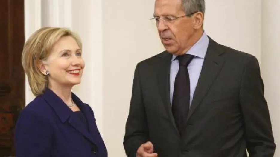 Hillary Clintonová a Sergej Lavrov