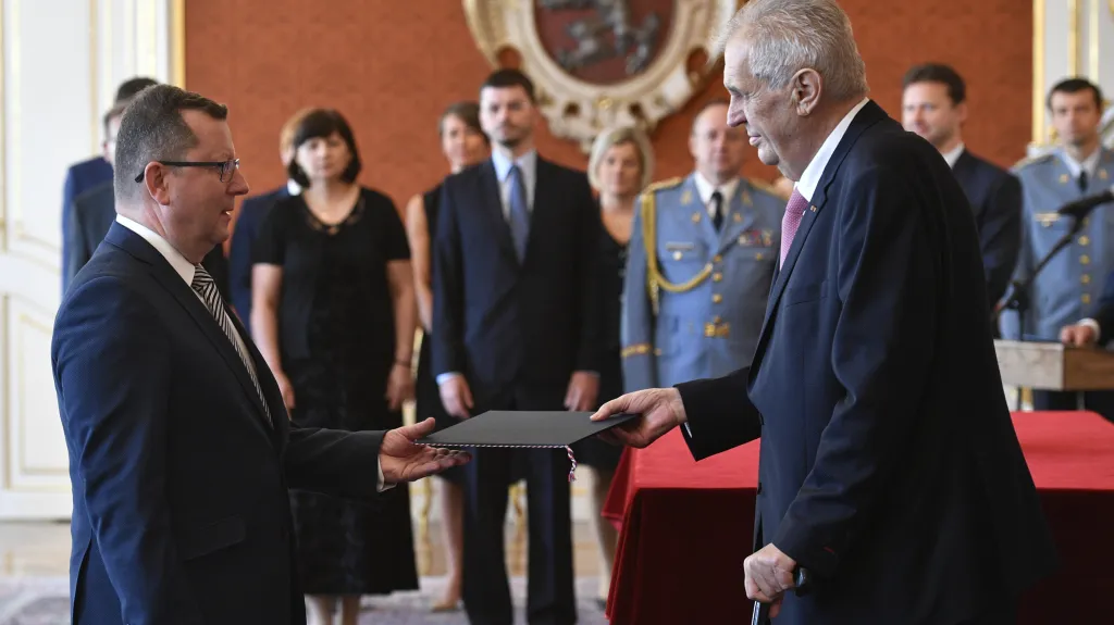 Antonín Staněk při jmenování ministrem