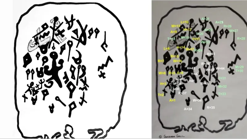 Znaky odkryté po skenování