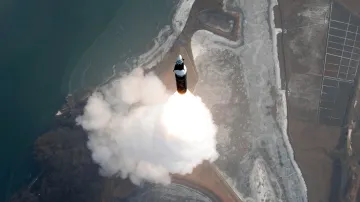 Test jedné ze severokorejských raket (6. 1. 2025)