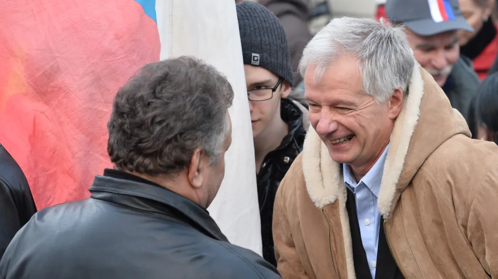 Shromáždění se zúčastnil i Miroslav Sládek