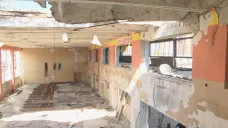 Sportovní hala v Charkově zničená ruskými útoky