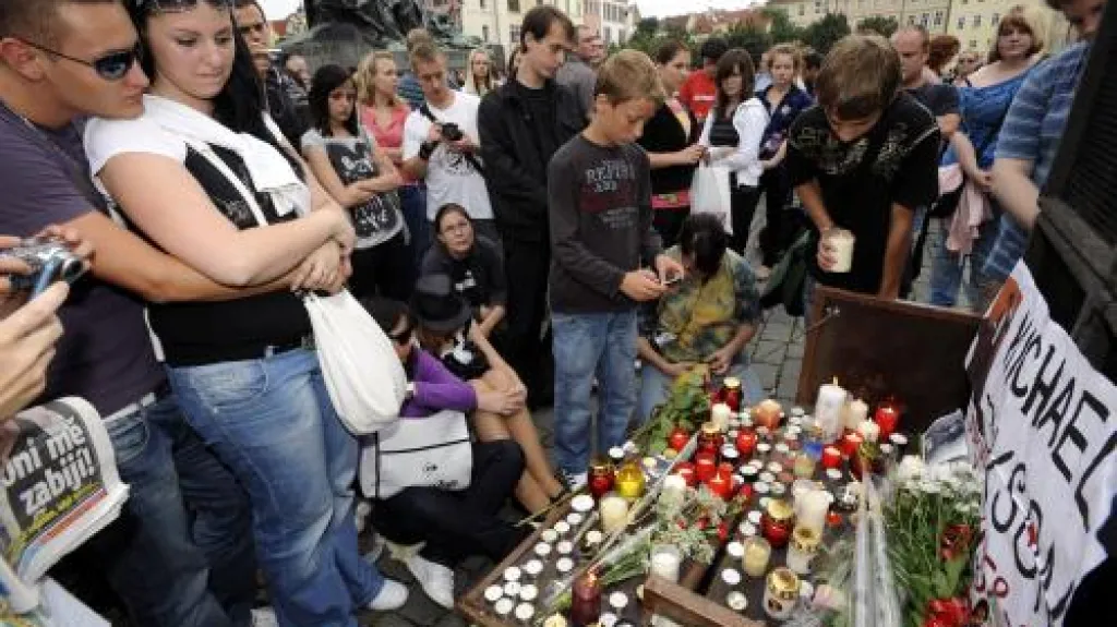 Uctění památky Michaela Jacksona v Praze
