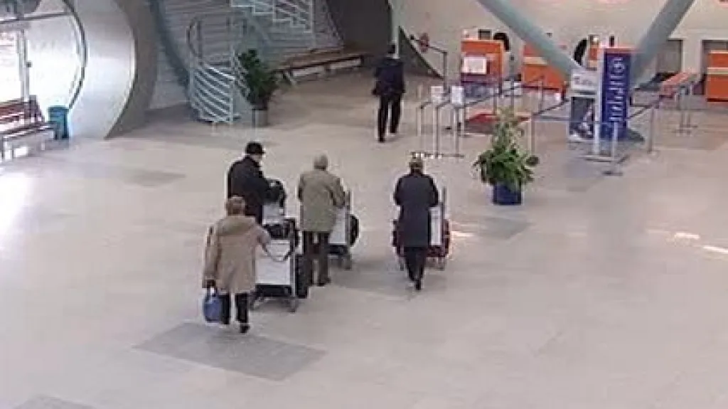 Interiér karlovarského letiště