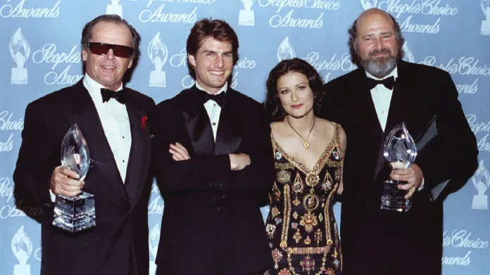 Herci a tvůrci filmu Pár správných chlapů: Jack Nicholson, Tom Cruise, Demi Mooreová a režisér Rob Reiner (1993)