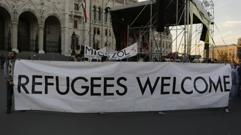 Protest proti maďarskému referendu