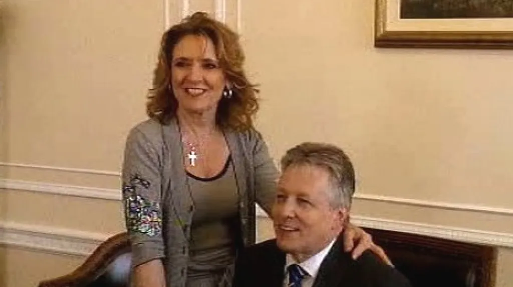 Peter Robinson s manželkou Iris