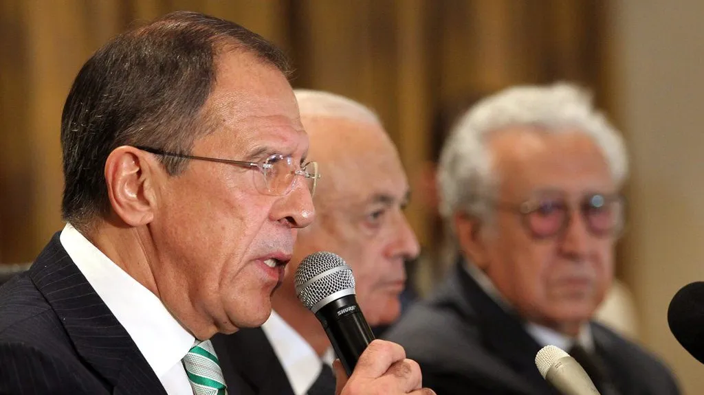 Sergej Lavrov, Nabíl Arabí a Lachdar Brahímí