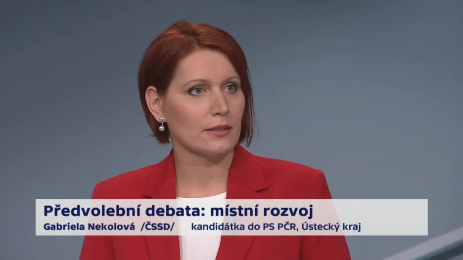Nekolová o prioritách ministerstva pro místní rozvoj
