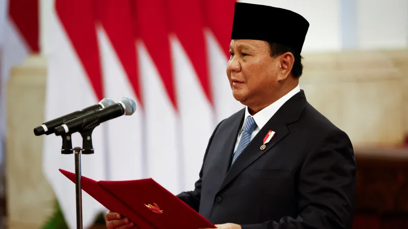 Indonéský prezident Prabowo Subianto