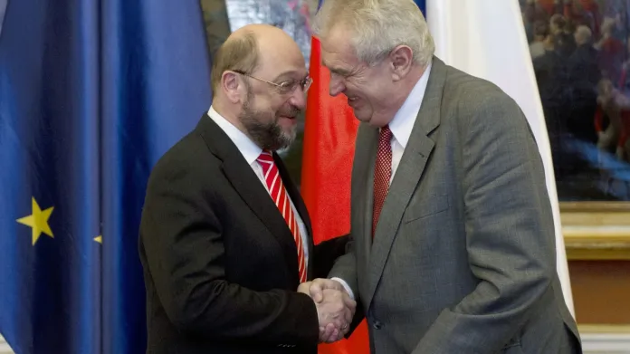 Martin Schulz a Miloš Zeman