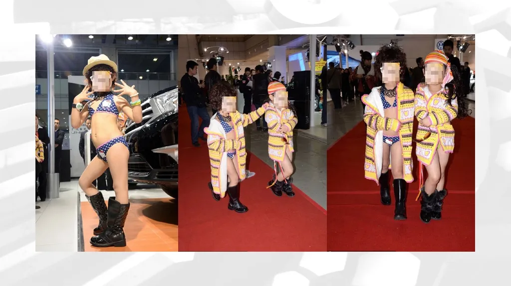 Na čínském autosalonu byly k vidění pětileté modelky