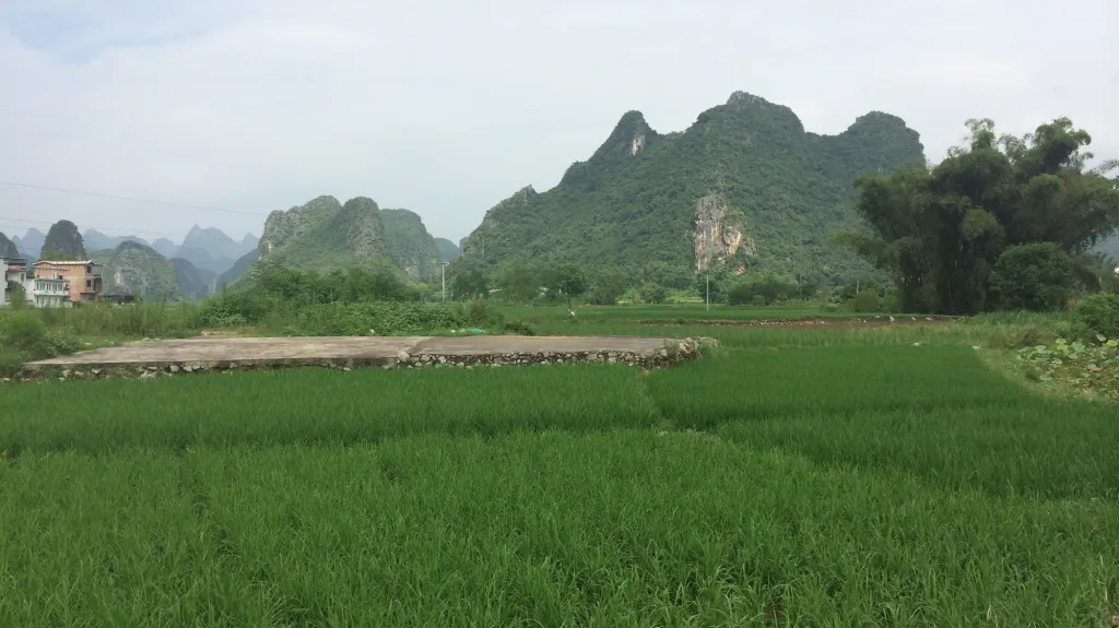 Venkovská krajina v jihovýchodní Číně