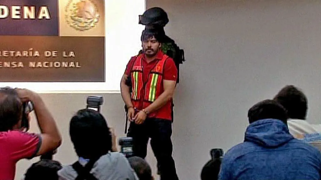 Zatčený Martín Beltrán Coronel, zvaný \"Orel\"