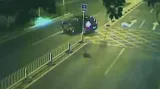 Záběry dopravní nehody v Číně