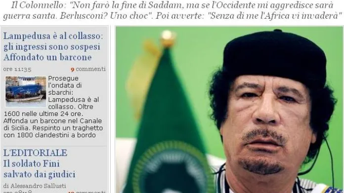 Rozhovor listu Il Giornale s Muammarem Kaddafím