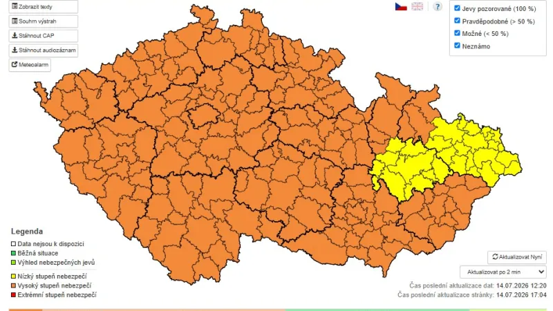 Výstraha meteorologů