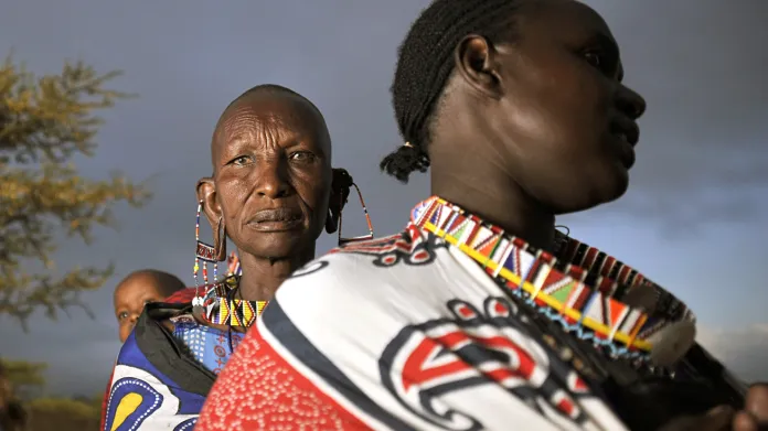 Keňské příslušnice kmene Masajů