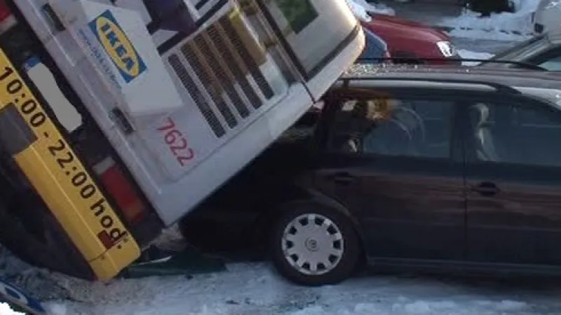 Havarovaný autobus