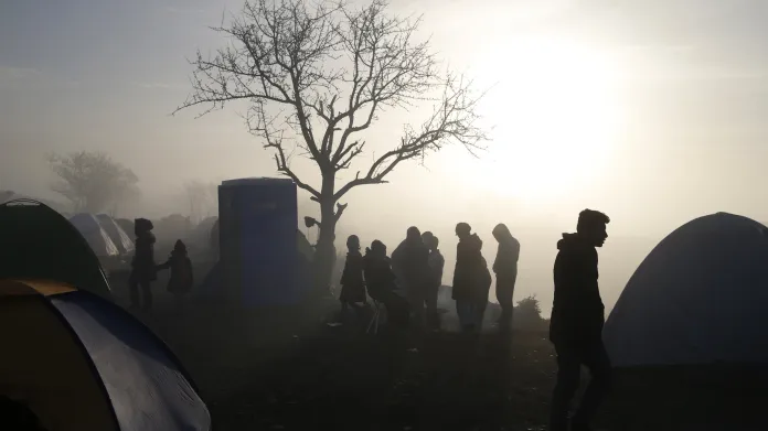 Tábor migrantů u vesnice Idomeni na makedonsko-řecké hranici