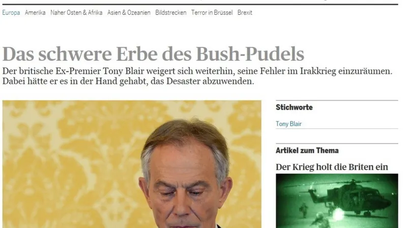 Tages-Anzeiger píše o britské vyšetřovací zprávě