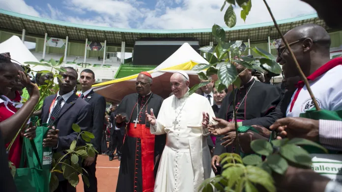 Papež František na stadionu Kasarani v Nairobi