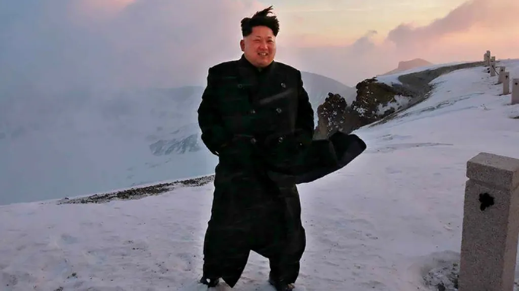 Kim Čong-un na hoře Pektu