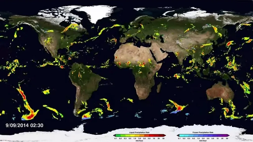 NASA: Mapa globálních srážek