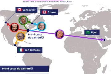 Jak cestoval Trump během půl roku? Začal pozdě, ale obletěl kus světa