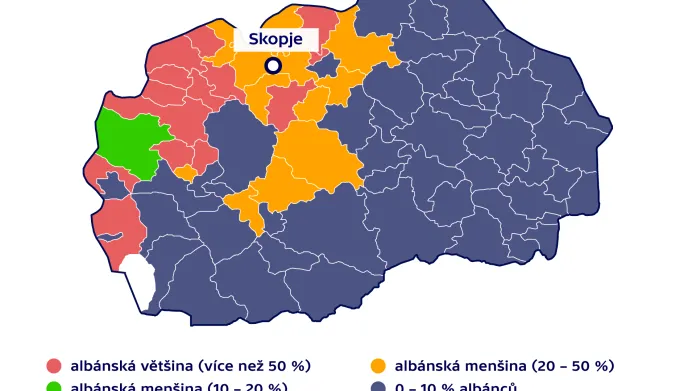 Albánská populace v Makedonii