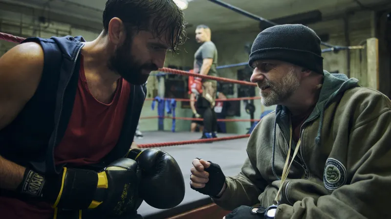 Milan Ondrík a Hynek Čermák při natáčení filmu Stínohra